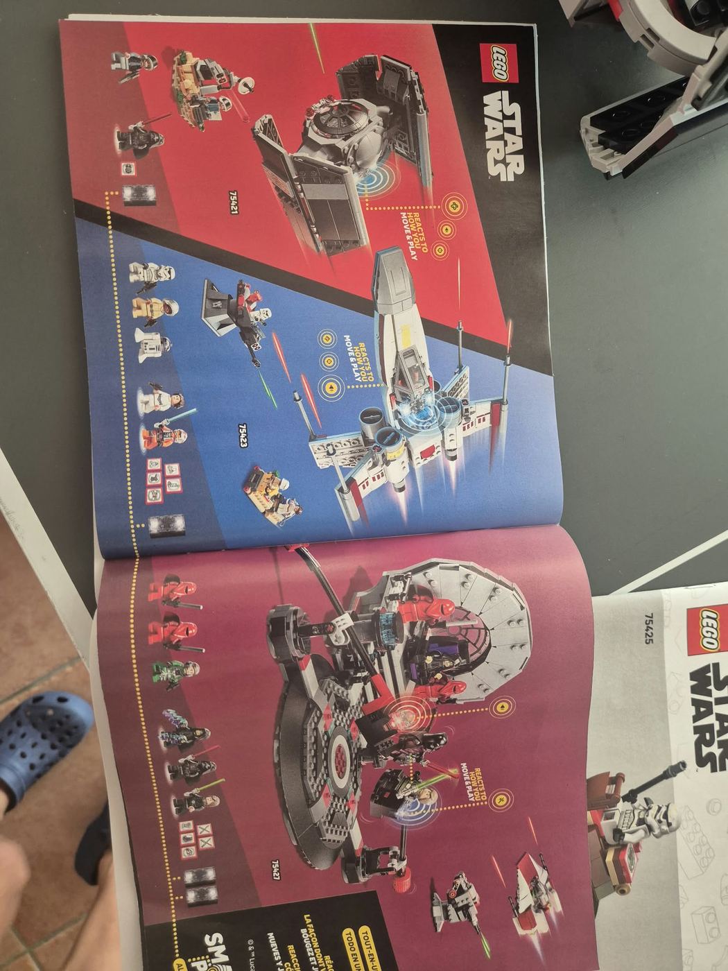 Sets de LEGO Star Wars montados, foto propia de 2026